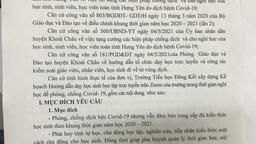 KẾ HOẠCH HƯỚNG DẪN DẠY HỌC SINH HỌC TẬP TRỰC TUYẾN TRÊN MẠNG XÃ HỘI PHÒNG CHỐNG COVID-19