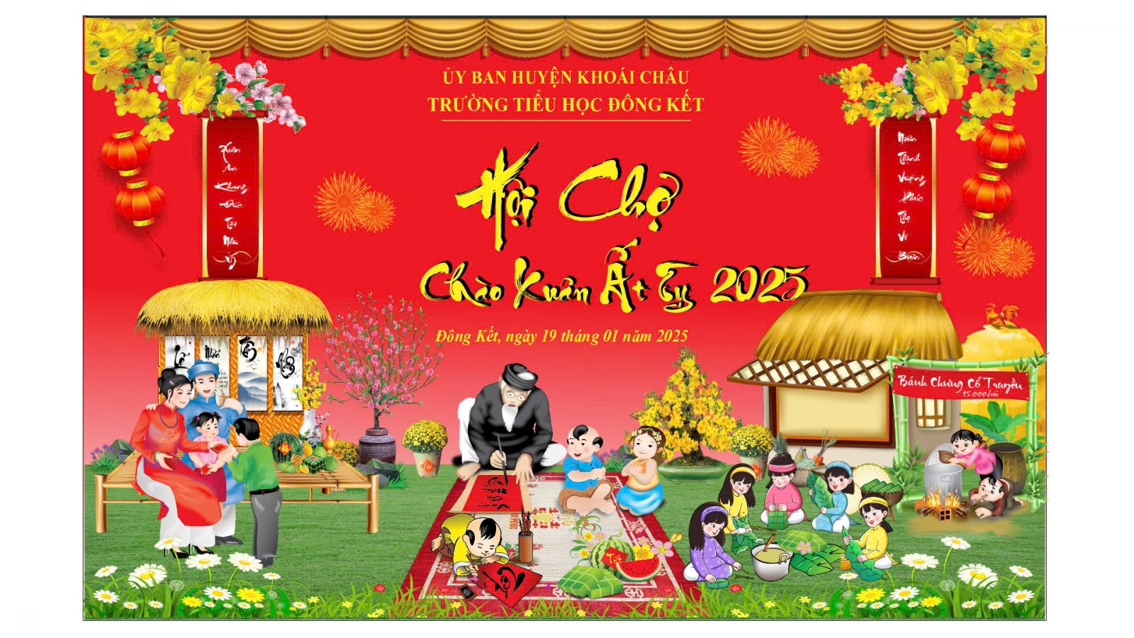 HỘI CHỢ CHÀO XUÂN ẤT TỴ 2025 TẠI TRƯỜNG TIỂU HỌC ĐÔNG KẾT